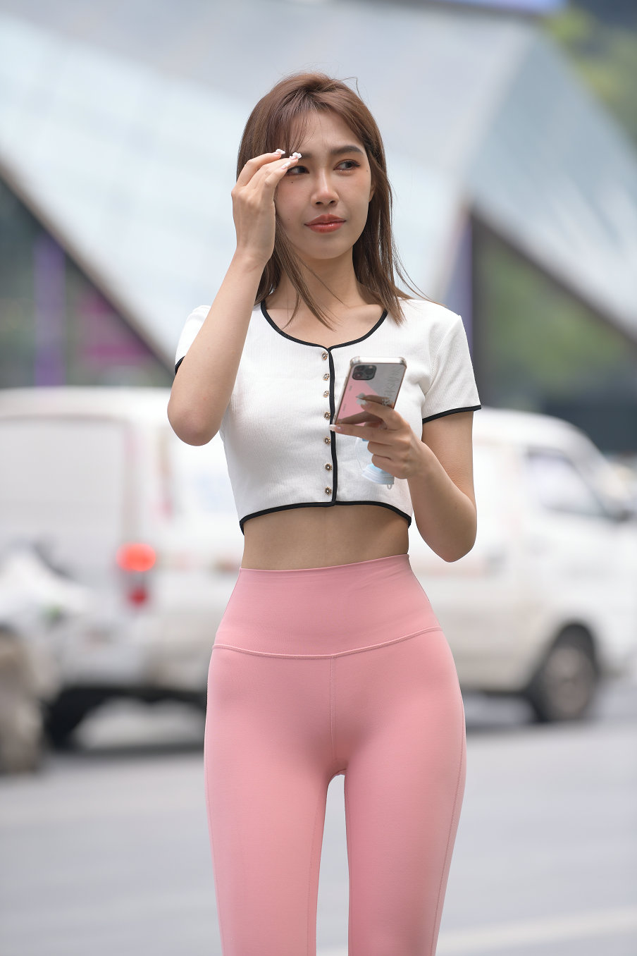 图片[2]-街拍粉色瑜伽裤女孩J2900 645P1V-20.7GB-七七小屋