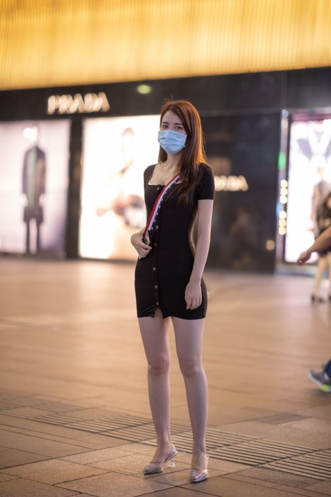 逛商场的黑色包臀裙美丽女孩【385P】00050-七七小屋