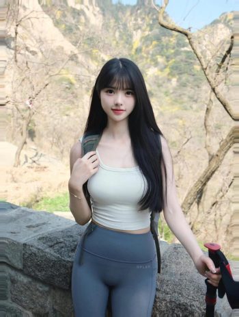 图片[9]-爱爬山的瑜伽裤MM，太甜美了！~-七七小屋
