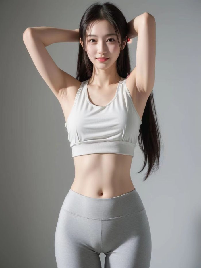 AI瑜伽裤清纯妹子系列图-七七小屋