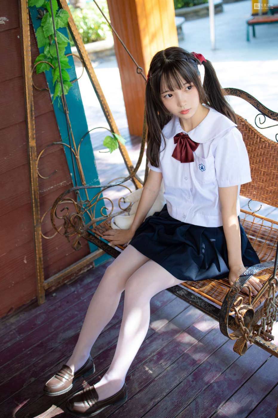 图片[3]-眼神好清澈的双马尾白丝女孩【75P】20019-七七小屋